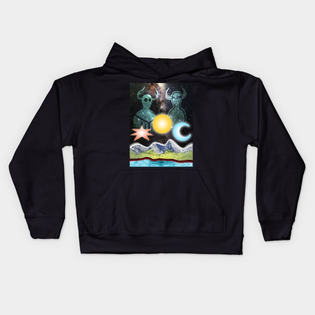 star people Kids Hoodie by unsuperjay